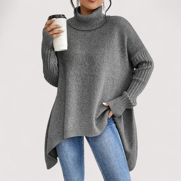 Patricia – Long and Elegant Sweater with High Collar