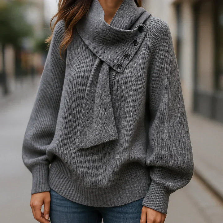 Elisa | Elegant Sweater with Shawl Collar