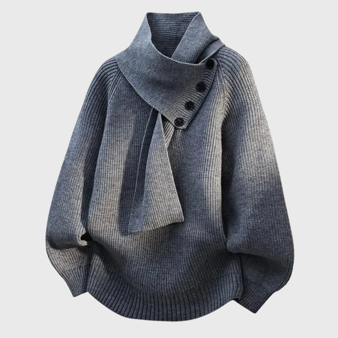 Elisa | Elegant Sweater with Shawl Collar