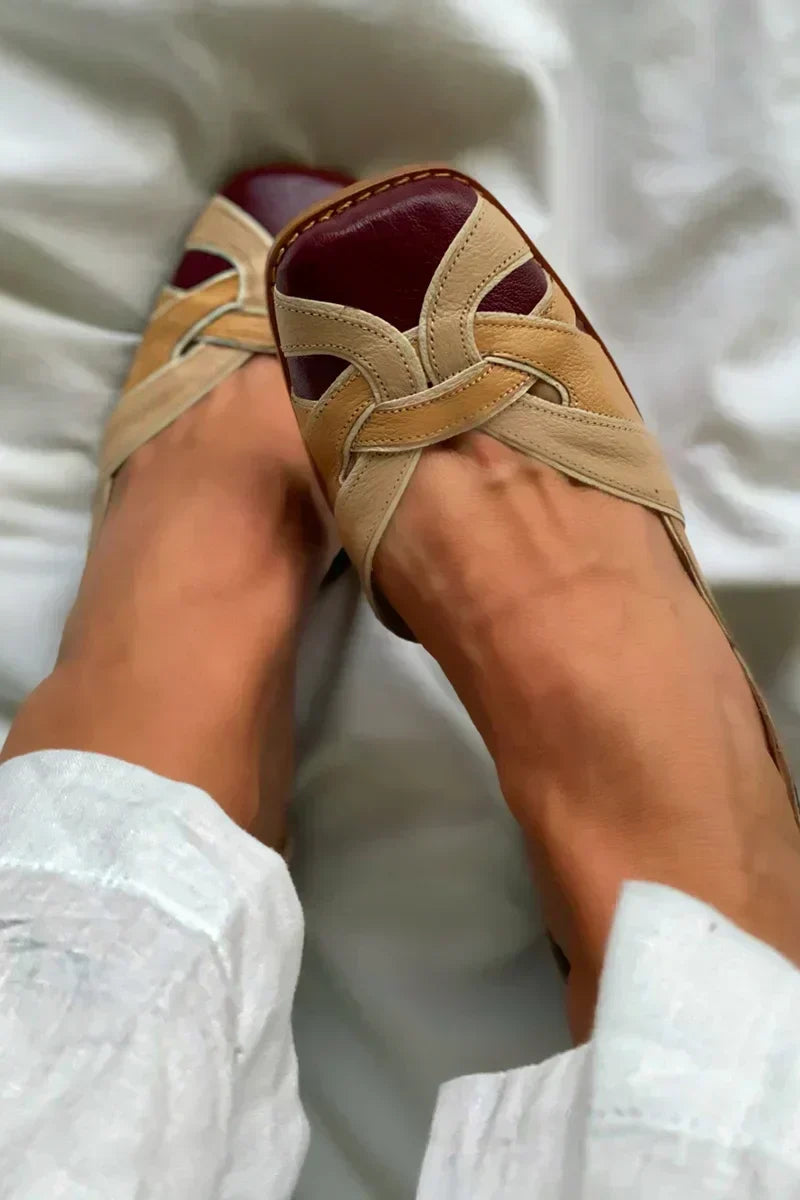 Amara | Tri-Color Slip-On Flats