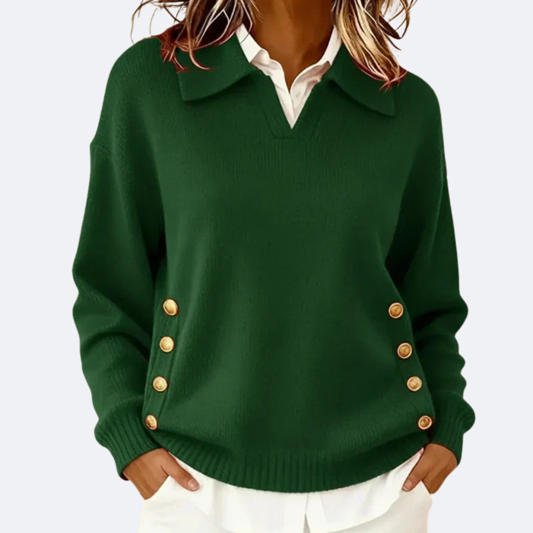 CARLA - Soft Sweater with Elegant Collar