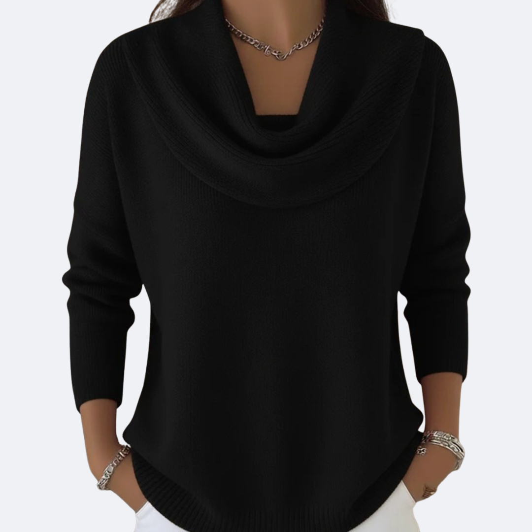 GIULIA - Sweater with Ruffles and Cozy Collar