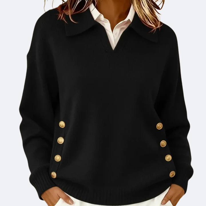 CARLA - Soft Sweater with Elegant Collar