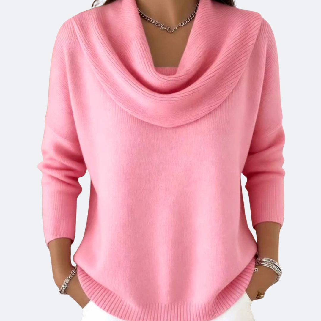 GIULIA - Sweater with Ruffles and Cozy Collar