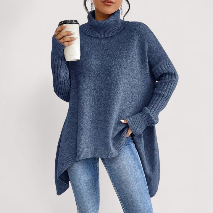 Patricia – Long and Elegant Sweater with High Collar