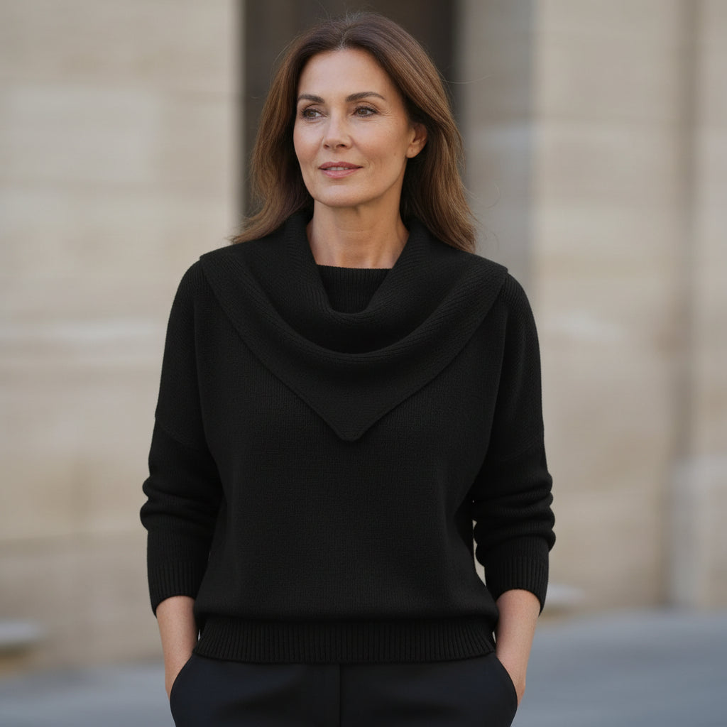 Liora | Warm Sweater with a Soft Collar