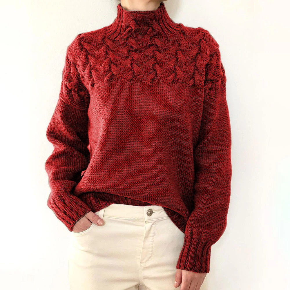 Loretta | Soft and Cozy Sweater with a High Collar